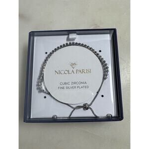 Cubic Zirconia Tennis Bolo Slider Bracelet by Nicola Parisi NIB